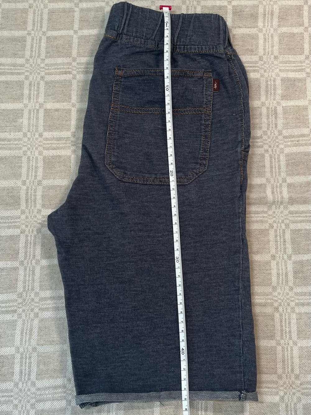 Tea Collection Denim-Like French Terry Shorts, 100% Cotton, Size 10.